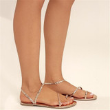 Beach Open Toe Flat Bottom Woven Sandals