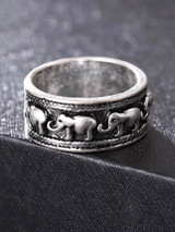 Ethnic Style Classic Elephant Pattern Fashion Ring