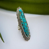 Vintage Look  Personality Green Oval  Ring