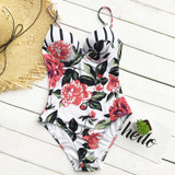 Floral Printing One-piece Swimsuit Monokini Sexy Beach Bathing Suits Swimsuits