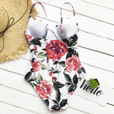Floral Printing One-piece Swimsuit Monokini Sexy Beach Bathing Suits Swimsuits