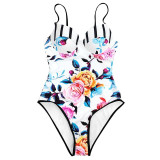 Floral Printing One-piece Swimsuit Monokini Sexy Beach Bathing Suits Swimsuits