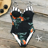 Floral Printing One-piece Swimsuit Monokini Sexy Beach Bathing Suits Swimsuits