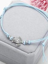 Summer Beach Turtle Shaped Charm Rope String Anklets For Women Ankle Bracelet Foot Jewelry