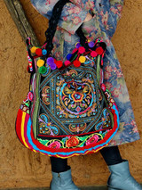 Vintage Ethnic Style Floral Embroidery Shoulder Bag