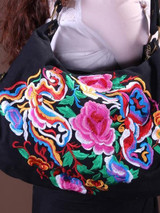 Vintage Canvas Ethnic Style Floral Embroidery Shoulder Bag