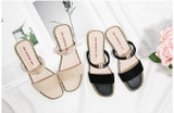 Summer Beach Flat Heel Sandals Solid Color Slippers