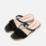 Summer Beach Flat Heel Sandals Solid Color Slippers