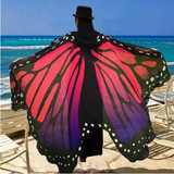Chiffon Beach Butterfly Wing Print Shawl For Women