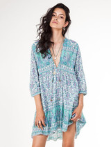 Floral V-neck Bohemia Mini Dress