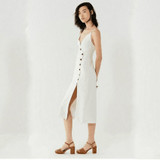 Sexy Spaghetti Strap Backless Button Split Beach Dress
