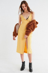 Sexy Spaghetti Strap Backless Button Split Beach Dress