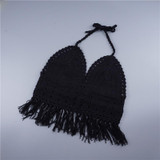 Sexy Halter Knit Tassel Bohemia Beach Tops