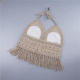 Sexy Halter Knit Tassel Bohemia Beach Tops