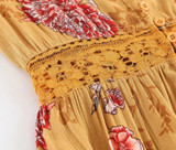 Printed Spaghetti Strap Backless Beach Bohemia Maxi Dress