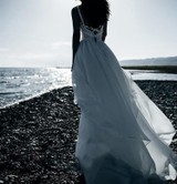 Spaghetti Strap Backless Irregular Beach Maxi Long Dress