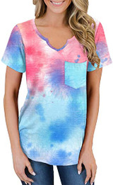 Women's Short Sleeves T Shirt V Neck Basic Tee Cute Tops