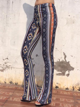 Retro Stripe Loose Long Trouser Flare Pants