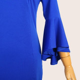 Round Neck Solid Color Bodycon Mini Dress
