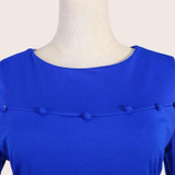 Round Neck Solid Color Bodycon Mini Dress
