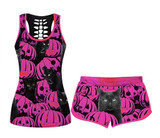 Women's Comfy O-Neck Halloween Elastic Drawstring PJ  Set (true to size)