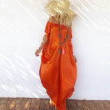 Sexy Off-the-shoulder Split Beach Maxi Dress