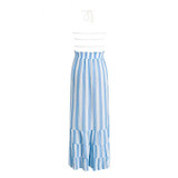 Sexy Striped Halter Neck Spaghetti Strap Sundress Maxi Dress