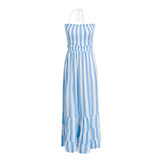 Sexy Striped Halter Neck Spaghetti Strap Sundress Maxi Dress