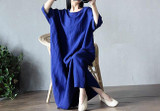 Solid Color Loose Casual Maxi Dress