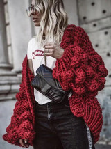 Knit Hollow Long Sleeve Cardigan Outwear Sweater Knit Hollow Long Sleeve Cardigan Outwear Sweater