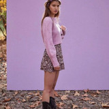 Lose Long Sleeve Solid Color Hollow Out Knit Short Cardigan Sweater Outwear Lose Long Sleeve Solid Color Hollow Out Knit Short Cardigan Sweater Outwear