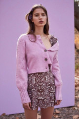 Lose Long Sleeve Solid Color Hollow Out Knit Short Cardigan Sweater Outwear Lose Long Sleeve Solid Color Hollow Out Knit Short Cardigan Sweater Outwear