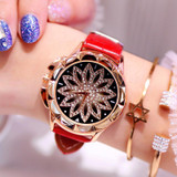 Luxury Shining Rotation Rhinestone Crystal Bracelet Wristwatch