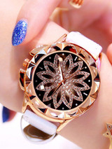Luxury Shining Rotation Rhinestone Crystal Bracelet Wristwatch