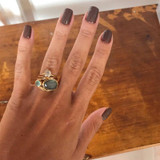 Chic Gold Color Copper Ring Crystal Vintage Jewelry Chic Gold Color Copper Ring Crystal Vintage Jewelry
