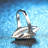 Fashion Big Opal Rings Rhinestone Finger Signet Ring Engagement Jewelry