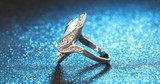 Fashion Big Opal Rings Rhinestone Finger Signet Ring Engagement Jewelry