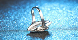Fashion Big Opal Rings Rhinestone Finger Signet Ring Engagement Jewelry