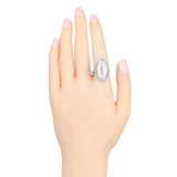 Fashion Big Opal Rings Rhinestone Finger Signet Ring Engagement Jewelry