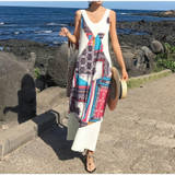 Boho Sexy Sleeveless V-Neck Printed Loose Wide Leg Jumpsuit Rompers
