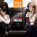 Car Trash Can with Lid and Storage Pockets, 100% Leak-Proof Car Organizer