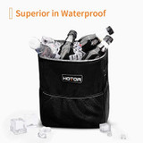 Car Trash Can with Lid and Storage Pockets, 100% Leak-Proof Car Organizer