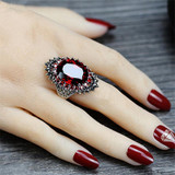 Vintage Red Blue Big Stone Exquisite Wedding Engagement Rings