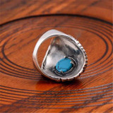 Vintage Eagle Blue Stone Rings Jewelry