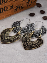 Boho Vintage Heart-shaped Drop Earrings