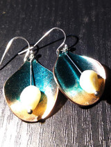 Retro Alloy Unique Shell Small Pearl Pendant Drop Earrings