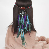 Boho Feather Hair Band Elastic Dream Catcher Headwear