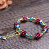 Unique Natural Garnet Crystal Bracelet Jewelry