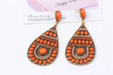 Bohemian Retro Colorful Rice Beads Handmade Earrings Jewelry