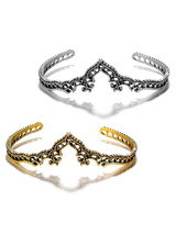 Bohemia Vintage Bangle Heart-Shaped Open Bracelet Accessories